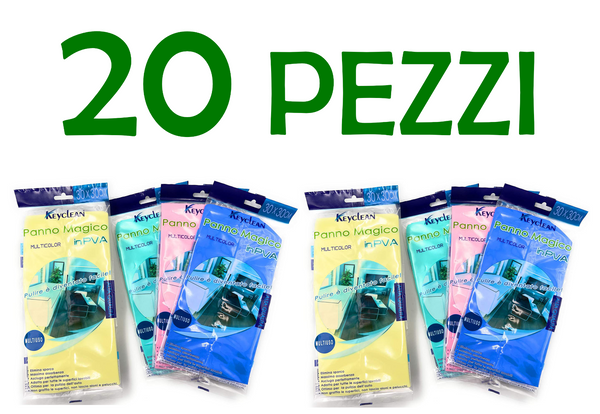 20 Panni Panno Magico 30X30 in PVA pulizia auto multiuso per pulire superfici