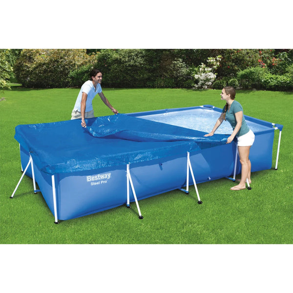 BESTWAY Telo copripiscina copertura azzurro per piscine STEEL PRO CM 400 x 211