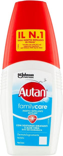 6 x 100ml Autan Family Care Vapo Spray Insetto Repellente Antizanzare Aloe Vera