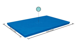 BESTWAY Telo copripiscina copertura azzurro per piscine STEEL PRO CM 221 x 150
