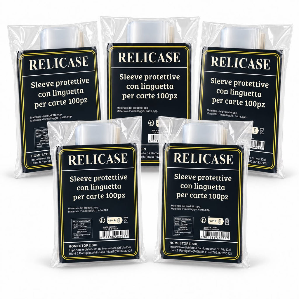RELICASE 500 Sleeve con linguetta per carte collezionabili