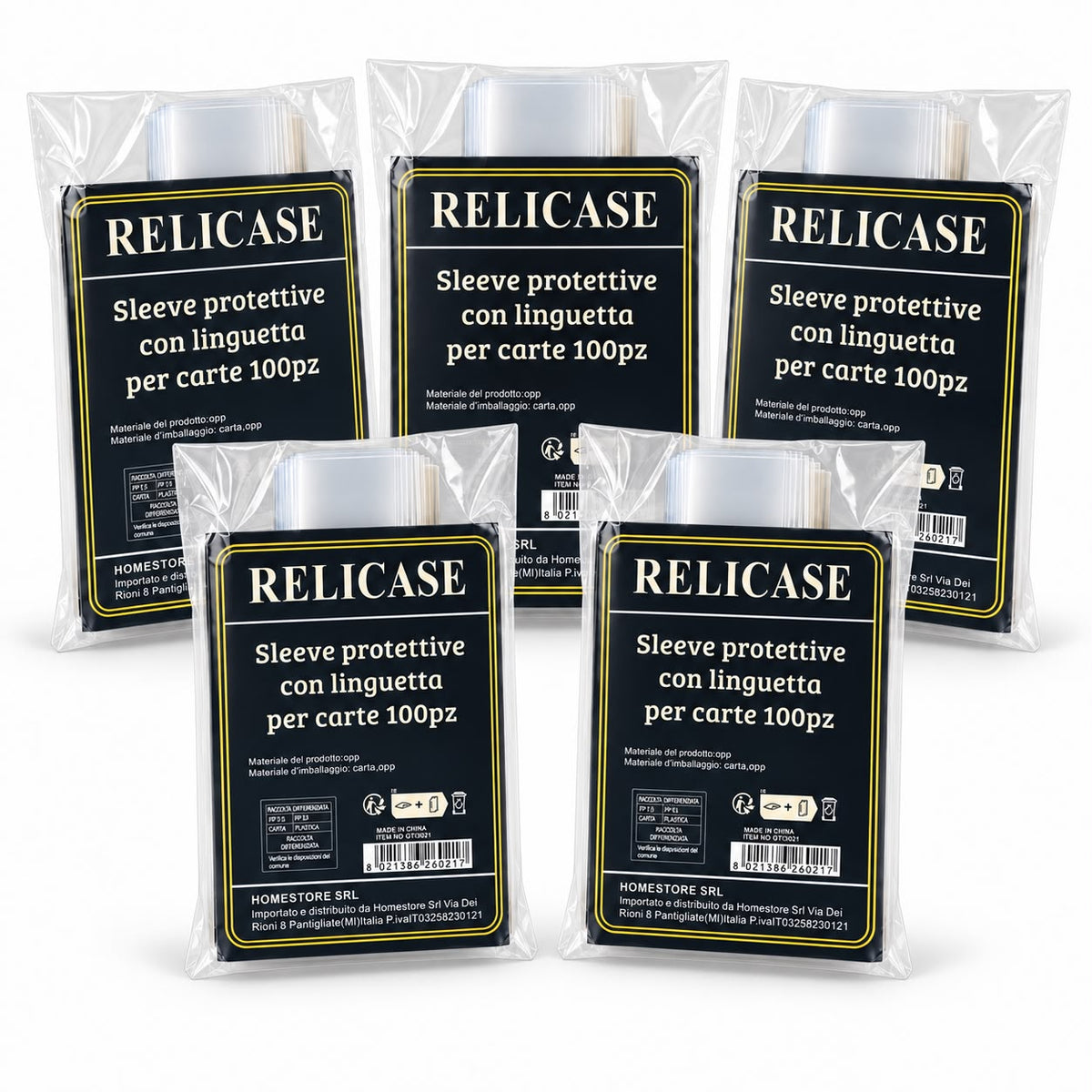 RELICASE 500 Sleeve con linguetta per carte collezionabili