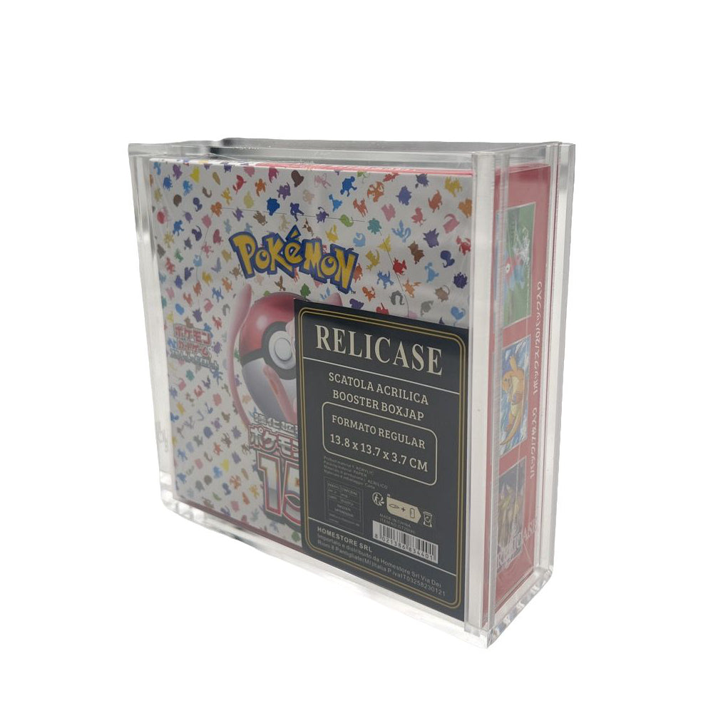 RELICASE TECA CASE ACRILICO PER POKEMON BOOSTER BOX JAP REGULAR