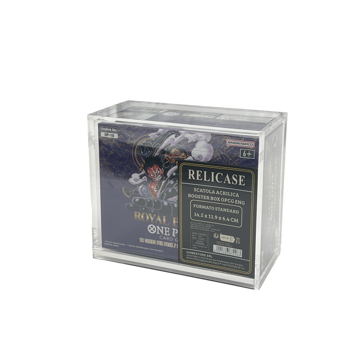 RELICASE TECA CASE ACRILICO PER ONEPIECE COLLEZIONE OPCG BOOSTER BOX ENG