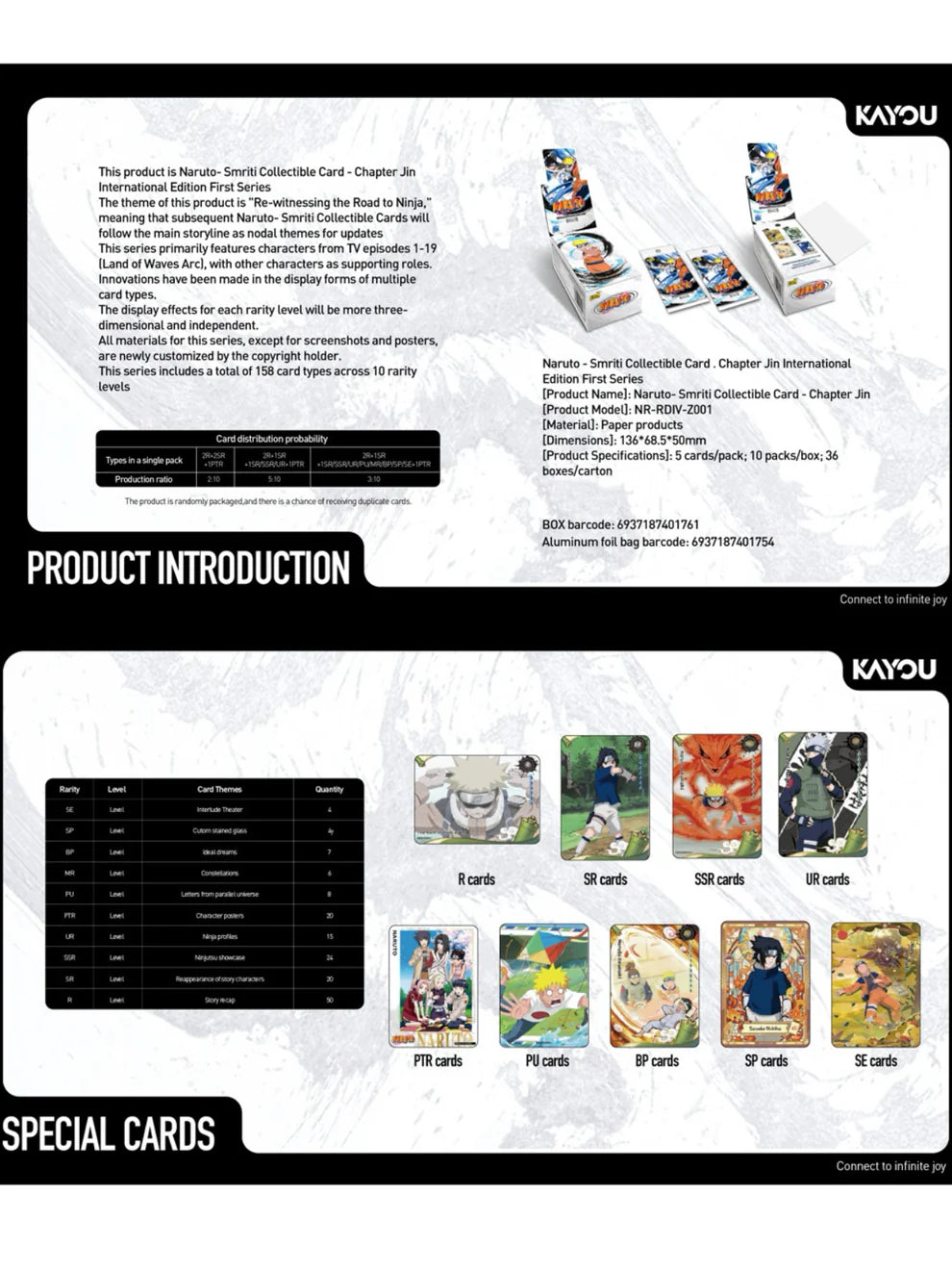 Naruto Kayou TC SERIES 1 Chapter Jin Booster Box 10 bustine (ENG)