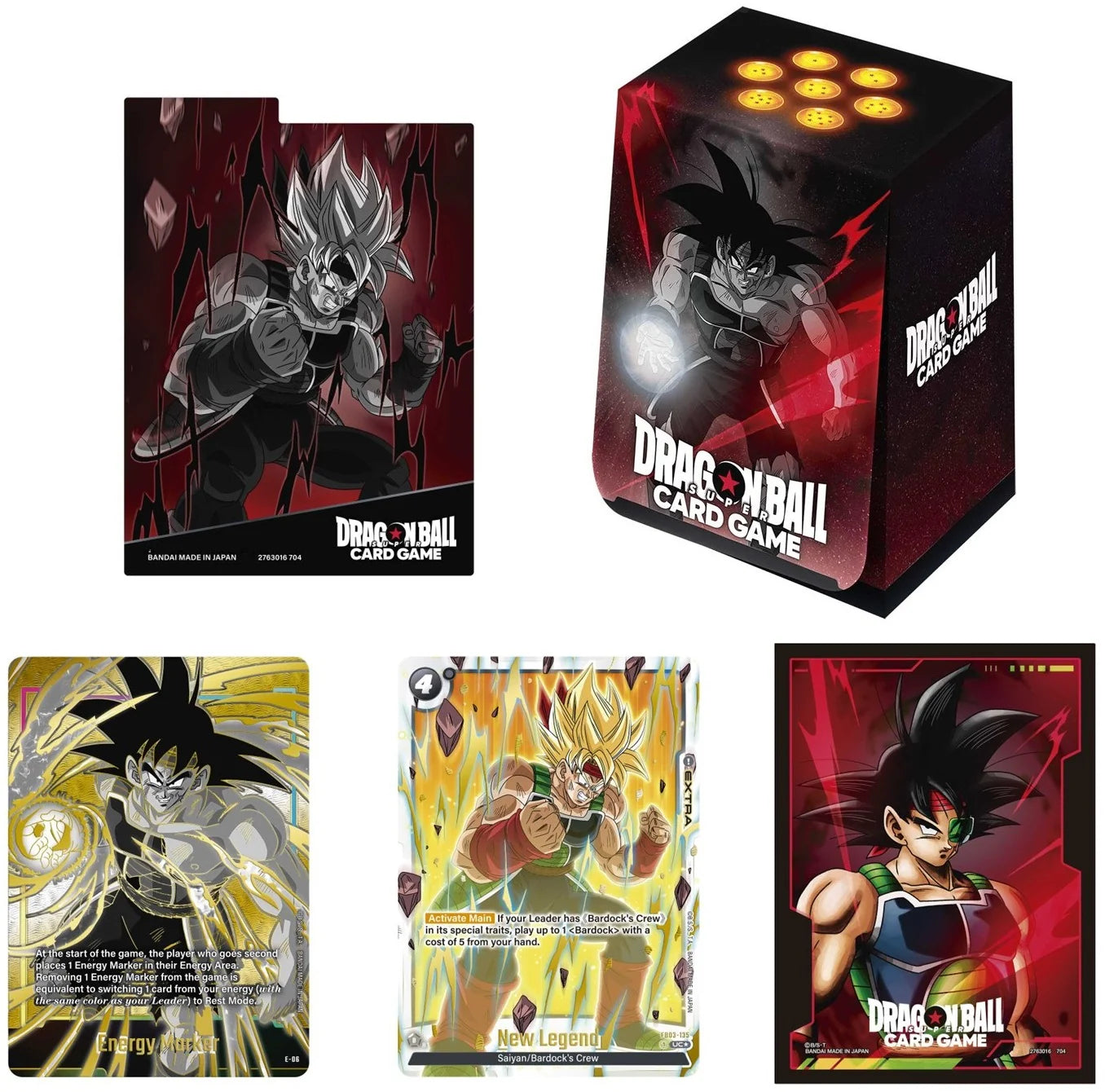 DragonBall Fusion World Card Case and Card Sleeves Set 1 Bardock English