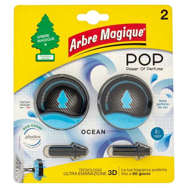 2 Arbre Magique Pop Ocean Power of Perfume Profumatore Auto Oceano