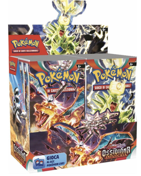 Pokémon TCG Scarlatto e Violetto Ossidiana Infuocata BOOSTER BOX - 36 Buste