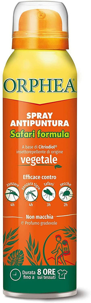 Orphea Spray Antipuntura Repellente Insetti Vegetale Safari profumato 100 ml