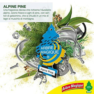 3 pezzi di Arbre Magique Alpine Pine Pino Alpino Alpina Profumatore Auto azzurro