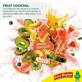 3pz di Arbre Magique Fruit Cocktail Profumatore Auto Frutta arancione giallo