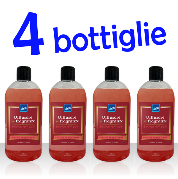 4 x DEA ricarica ROSSO RUBINO liquido per diffusore profumo per ambienti