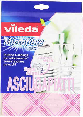 24 Asciugapiatti VILEDA Microfibre Plus asciuga piatti microfibra canovaccio