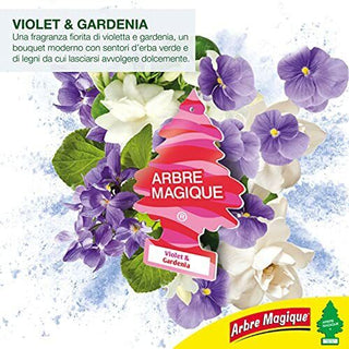 3pz Arbre Magique Violet & Gardenia Profumatore Auto rosa viola fucsia