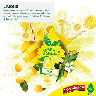 3pz Arbre Magique Lemon Profumatore Auto Fragranza Limone