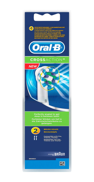 2 x Oral-B CrossAction ricambi testine di ricambio teste Pro TriZone Vitality
