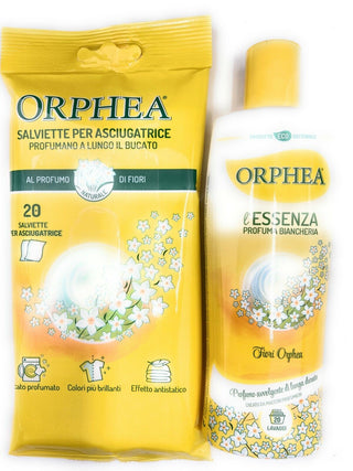 Orphea, kit2 Salviette per Asciugatrice Essenza profuma biancheria fiori