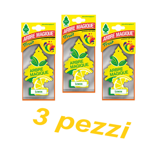 3pz Arbre Magique Lemon Profumatore Auto Fragranza Limone