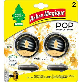 Arbre Magique Pop,confezione da 2 profumatore per auto VANILLA Vaniglia