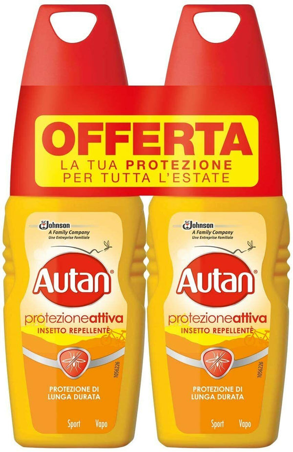 Autan Insetto Repellente Spray, 2 x 100ml protezione attiva