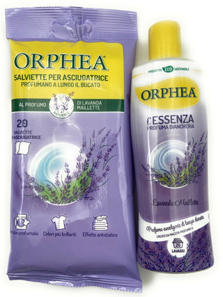 Orphea, kit2 Salviette per Asciugatrice Essenza profuma biancheria lavanda