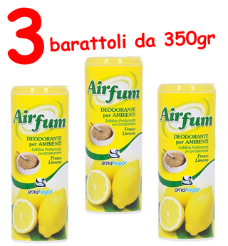 3 Amahogar Airfum sabbia profumata posacenere deodorante ambienti limone Air fum