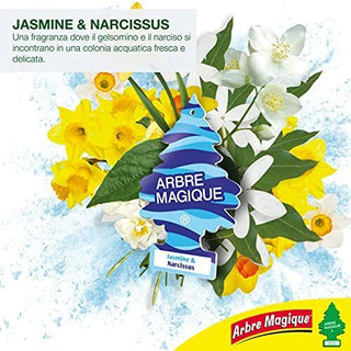 3pz Arbre Magique Jasmine & Narcissus Profumatore Auto azzurro viola narciso