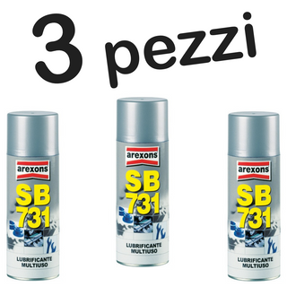 3 x AREXONS SB 731 spray lubrificante multiuso sbloccante protettivo 400ml