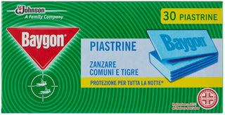 30 Piastrine Baygon anti zanzare zanzara tigre fornetto diffusore emanatore