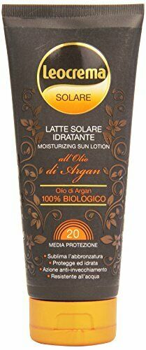 Leocrema Latte Solare Idratante Olio di Argan Biologico Protezione Media FP20