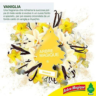 3pz Arbre Magique Vagniglia Profumatore Auto Vanilla giallo